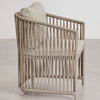 Sophie Sophie garden chair with armrests in aluminium and braided rope