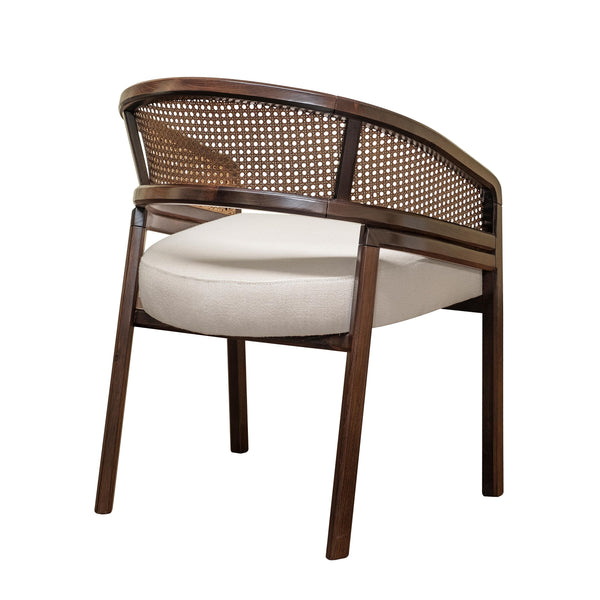 21st Rattan Spencer Dining Chair Wood Handmade in Portugal by Wood Tailors