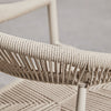 Stackable garden chair with armrests in aluminium and synthetic rattan Amatria