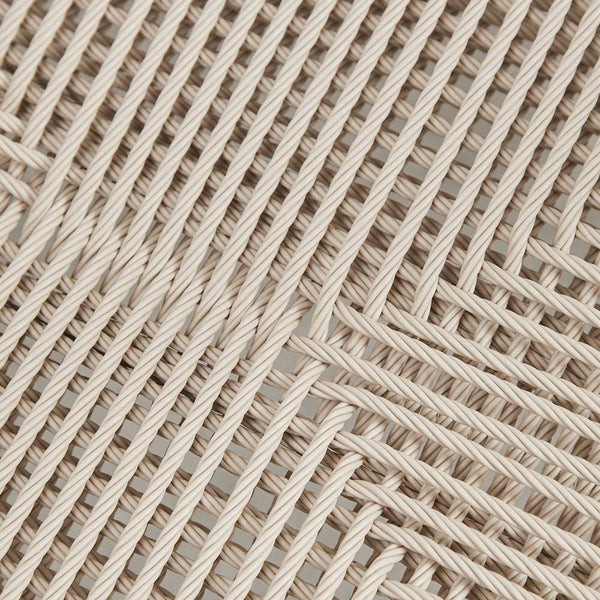 Stackable garden chair with armrests in aluminium and synthetic rattan Amatria