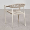 Stackable garden chair with armrests in aluminium and synthetic rattan Amatria