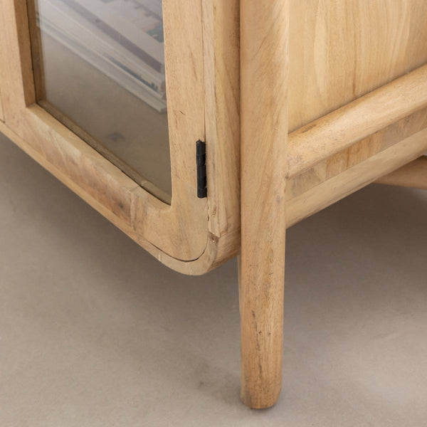 Nova tall mango wood display case