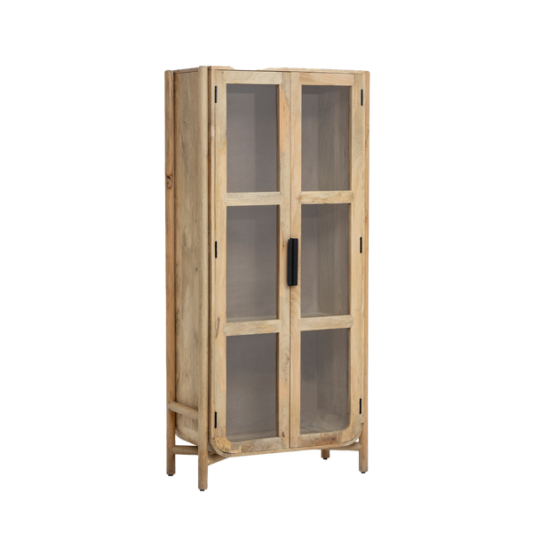 Nova tall mango wood display case
