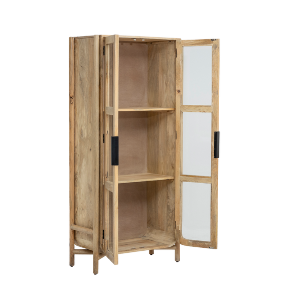 Nova tall mango wood display case