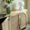 Thora mango wood and cane sideboard