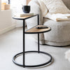 Maelle mango wood and metal side table
