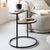 Maelle mango wood and metal side table
