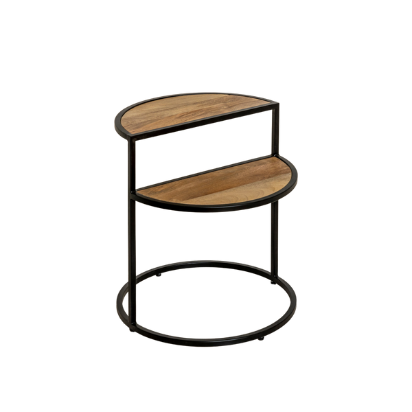 Maelle mango wood and metal side table