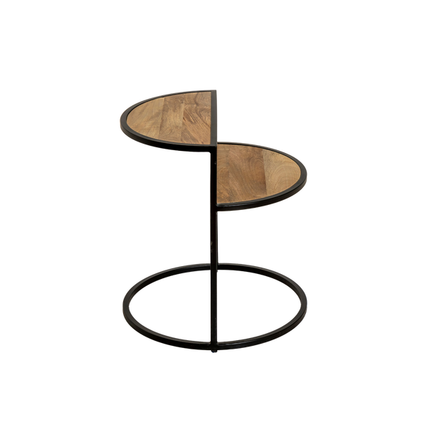 Maelle mango wood and metal side table