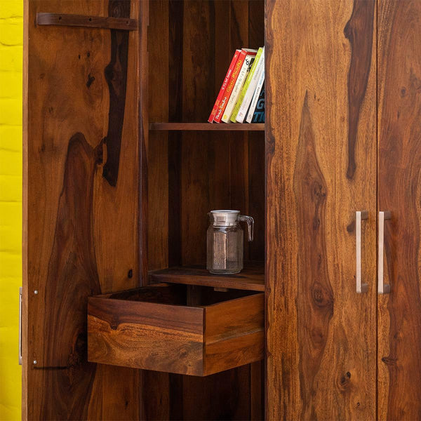 Duraster Vismit Modern Sheesham Wood Wardrobe Cabinet #10