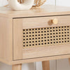 Birlea Oak Croxley Rattan 1 Drawer Bedside Table
