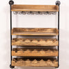 WenniWall-mounted wine rack for 18 bottles in wood Wenni Style