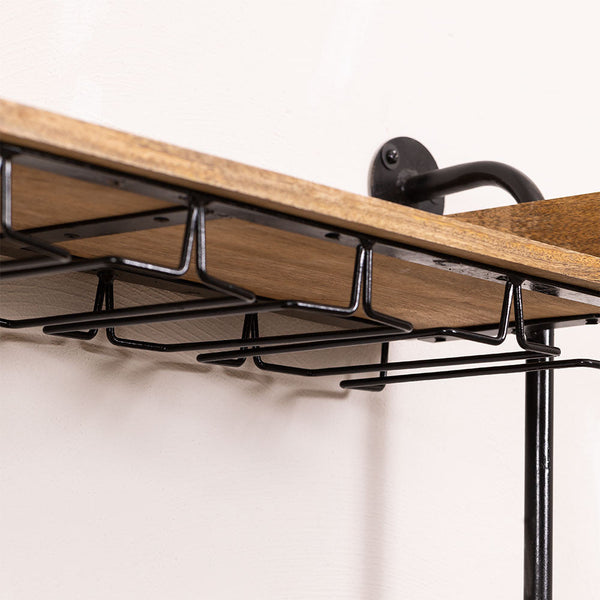 WenniWall-mounted wine rack for 18 bottles in wood Wenni Style
