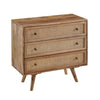 Weisel Mango Wood Cane Chest of Drawers 31.5x16x29.5 Inch