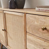 Weisel Mango Wood Cane Sideboard 55x15.7x29.5 Inch