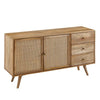 Weisel Mango Wood Cane Sideboard 55x15.7x29.5 Inch