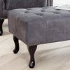 Norwich Chesterfield Antique Gray Ottoman #39 - Duraster