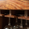 Wine rack Sheesham 50x36x180 walnut waxed TORONTO #249