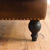 2-seater sofa in genuine leather 140x84x94 brown CHESTERFIELD #106