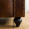 Armchair real leather 105x82x75 brown CHESTERFIELD #102