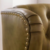 Wing chair genuine leather 88x81x105 green CHESTERFIELD #301