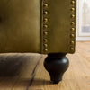 3-seater sofa in genuine leather 216x82x75 green CHESTERFIELD #303