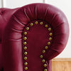 3-seater sofa in real leather 216x82x75 red CHESTERFIELD #403