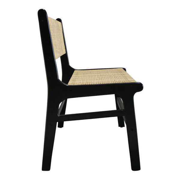 Ketut Mahogany Wood and Natural Rattan Bench