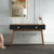 Jakob Walnut and Black Wood Console Table with Drawers
