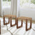 Birchhaven Square Wood and Rattan Stool 2 Piece Set