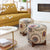 Jaipur Suzani Embroidered Cotton Rug Upholstered Ottoman