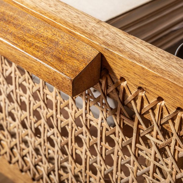 Satina Cane/Wicker Storage Cabinet 31.5x18x55 Inch