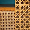 Satina Cane/Wicker Storage Cabinet 31.5x18x55 Inch