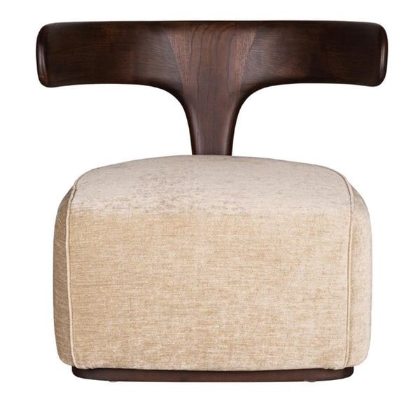 Moby Dick Beige Fabric-Covered Armchair by Libero Rutilo