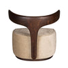 Moby Dick Beige Fabric-Covered Armchair by Libero Rutilo