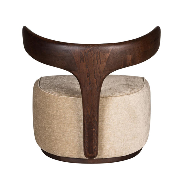 Moby Dick Beige Fabric-Covered Armchair by Libero Rutilo