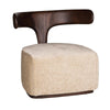 Moby Dick Beige Fabric-Covered Armchair by Libero Rutilo