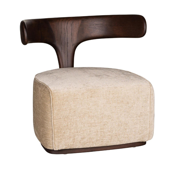 Moby Dick Beige Fabric-Covered Armchair by Libero Rutilo