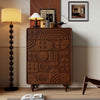 31.5" Nut-brown Solid + Manufactured Wood Accent Cabinet