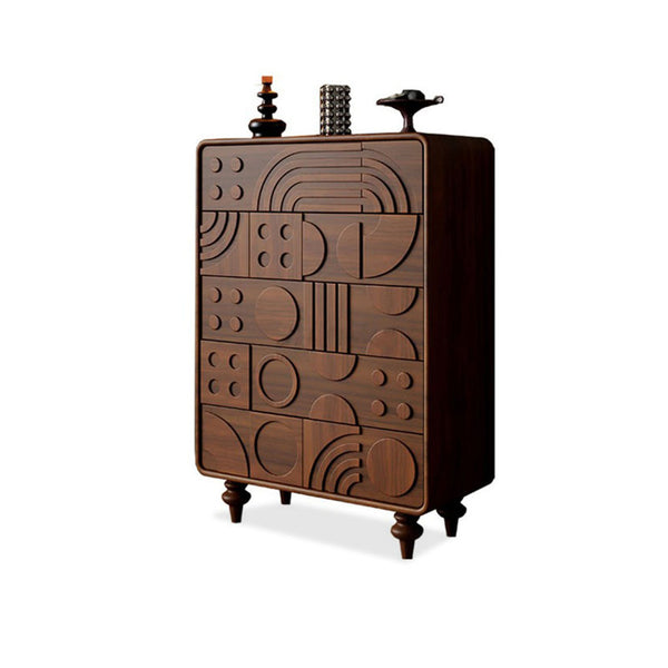 31.5" Nut-brown Solid + Manufactured Wood Accent Cabinet