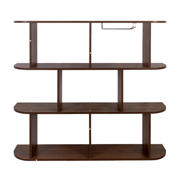 3 Tier Wall Mounted Wine Bottle & Glass Rack