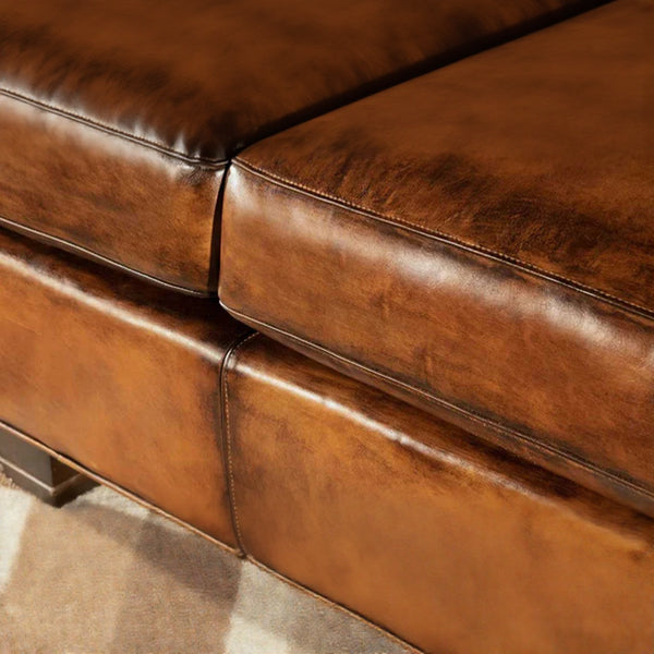 Ettore Leather Three Seater Sofa