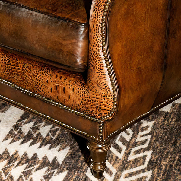 Andrei Leather Three Seater Sofa