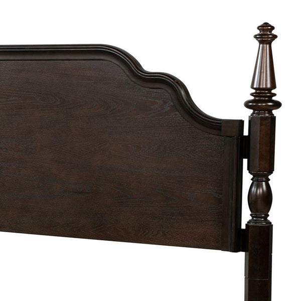 63-inch Four Poster Bed Dark Oak