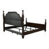 63-inch Four Poster Bed Dark Oak