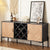 63" Wine Bar Cabinet with Wine Racks and 2 Side Cabinets