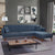 Aloysia Fabric L-Shaped Sofa