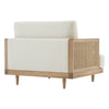Ahlea 41.8'' W Natural Cane Upholstered Armchair