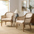 Andel 28.5'' Wide Farmhouse Rattan Solid Wood Armchair (Set of 2)