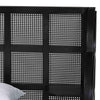 Baxton Studio Cascadia Mid-Century Modern Ebony Wood Wingback Platform Bed